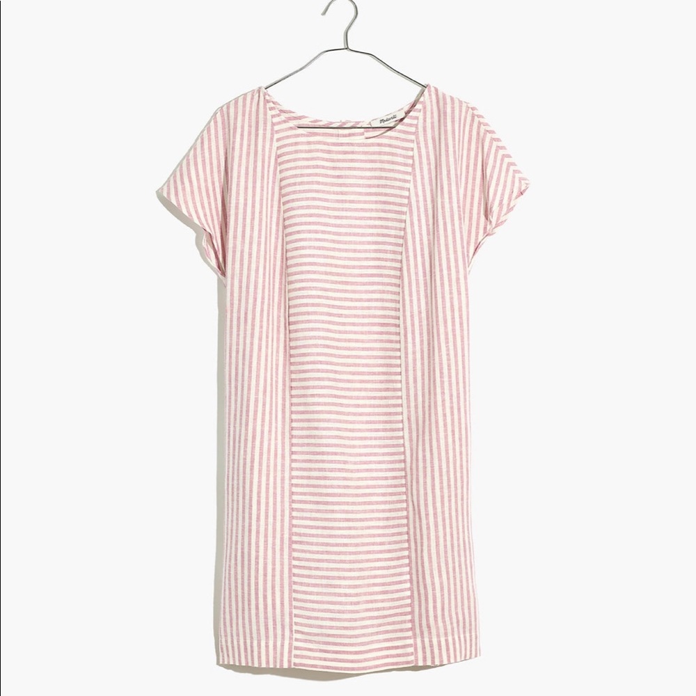 Madewell button back linen dress